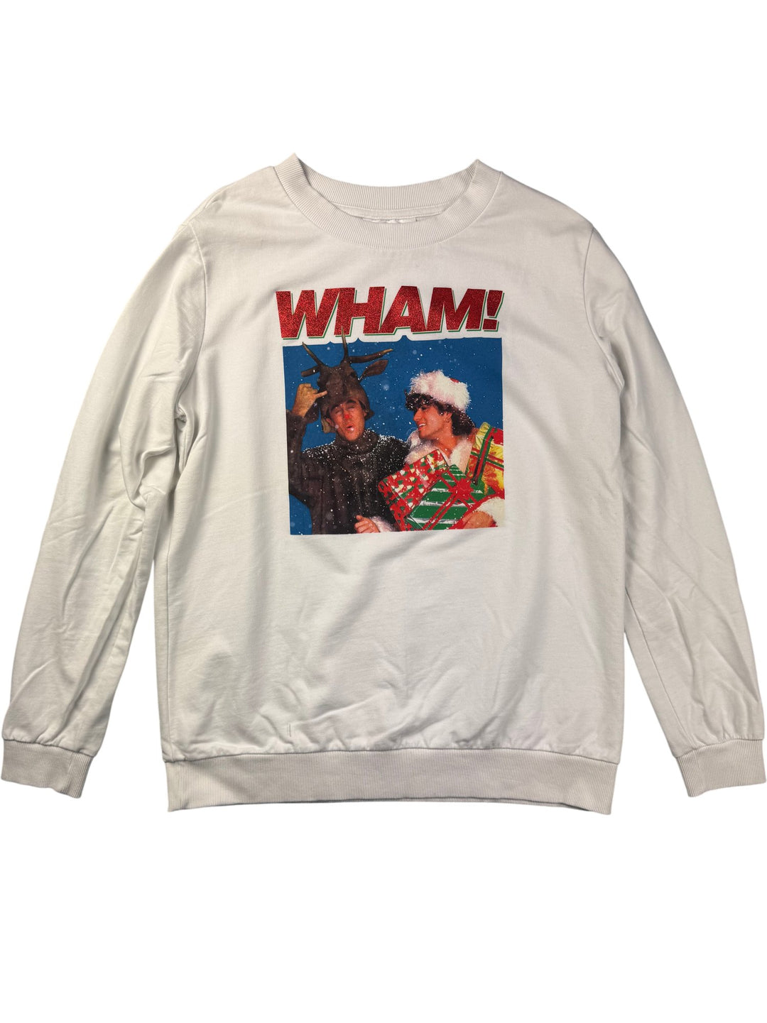 Wham Christmas Graphic Sweatshirt - M - Think Vintage ltd