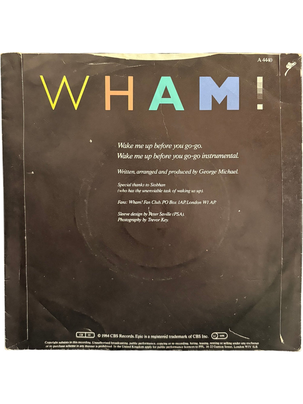 Wham! Wake Me Up Before You Go-Go Vinyl Record - Good - Think Vintage ltd