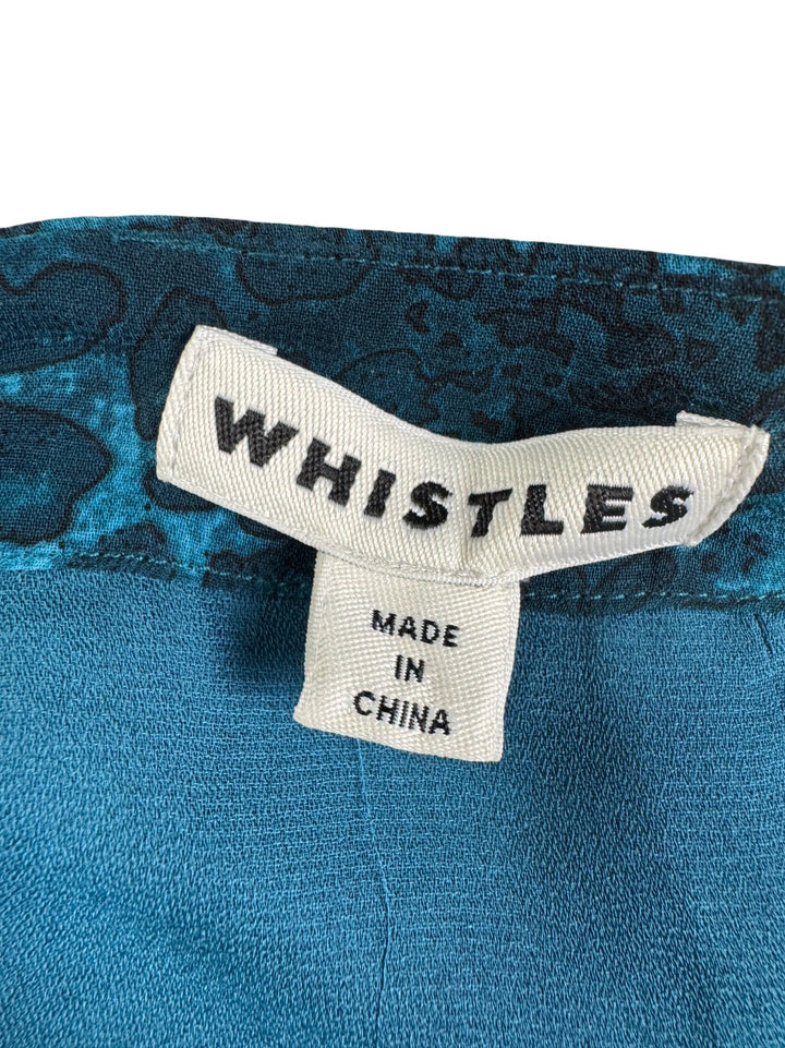 Whistles Blue Animal Print Layered Skirt - W34