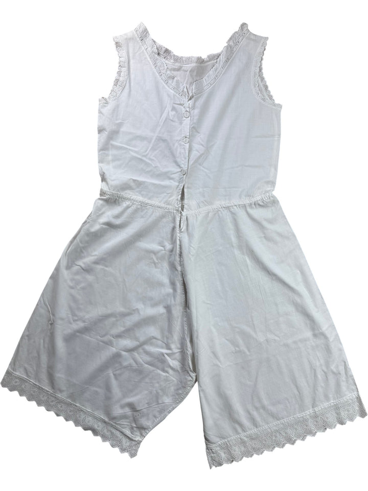White Cotton Gusset Less Underwear - Think Vintage ltd