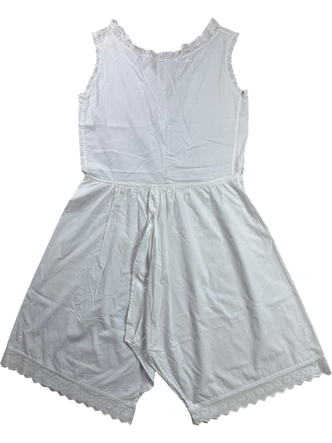 White Cotton Gusset Less Underwear - Think Vintage ltd