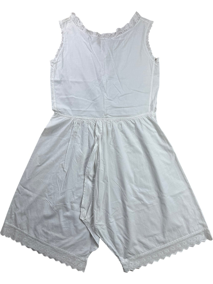 White Cotton Gusset Less Underwear - Think Vintage ltd