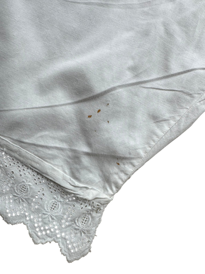 White Cotton Gusset Less Underwear - Think Vintage ltd