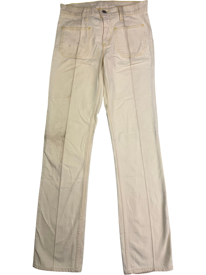 White Denim Straight Leg Jeans - W28 L32 - Think Vintage