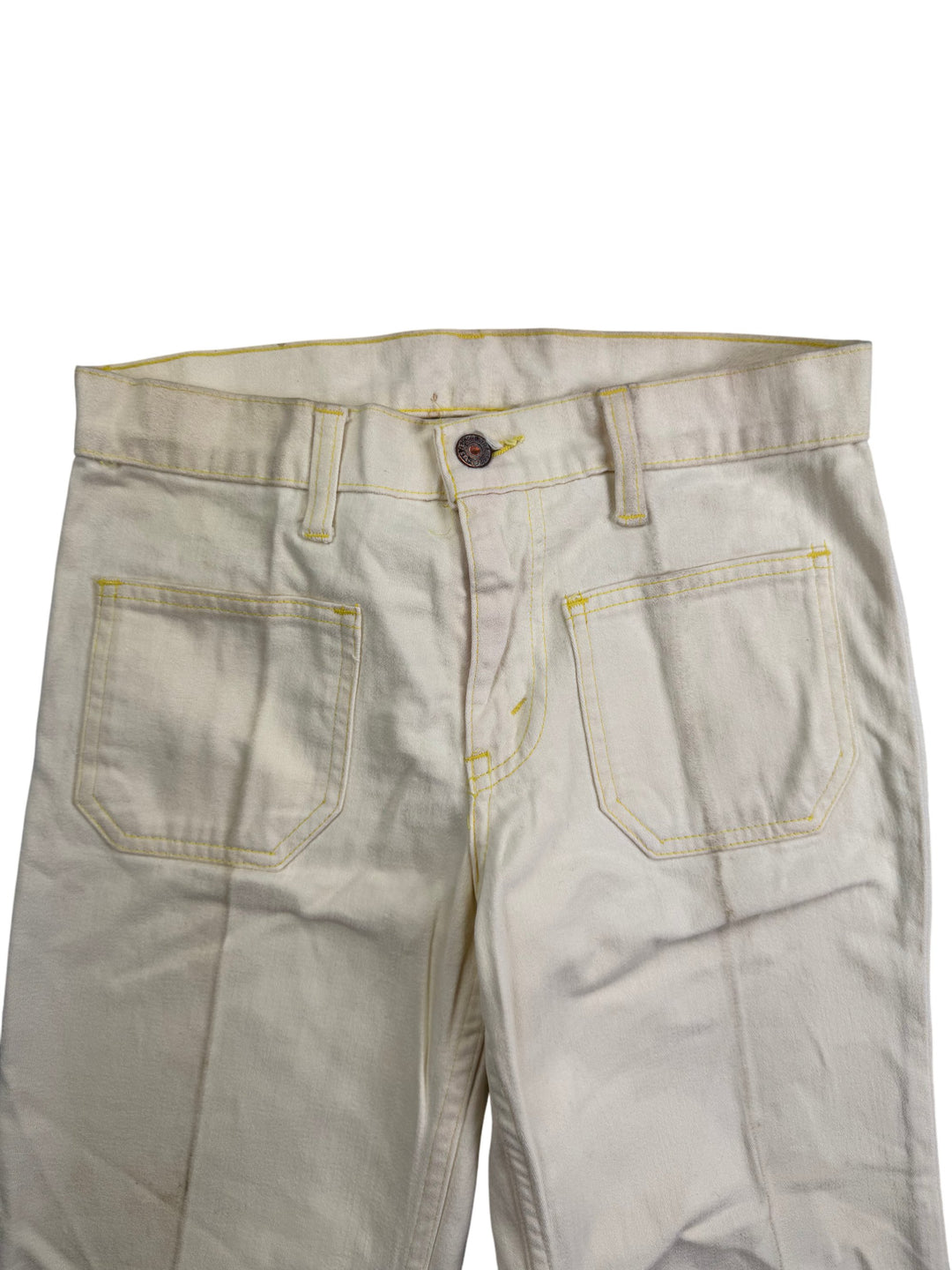 White Denim Straight Leg Jeans - W28 L32 - Think Vintage