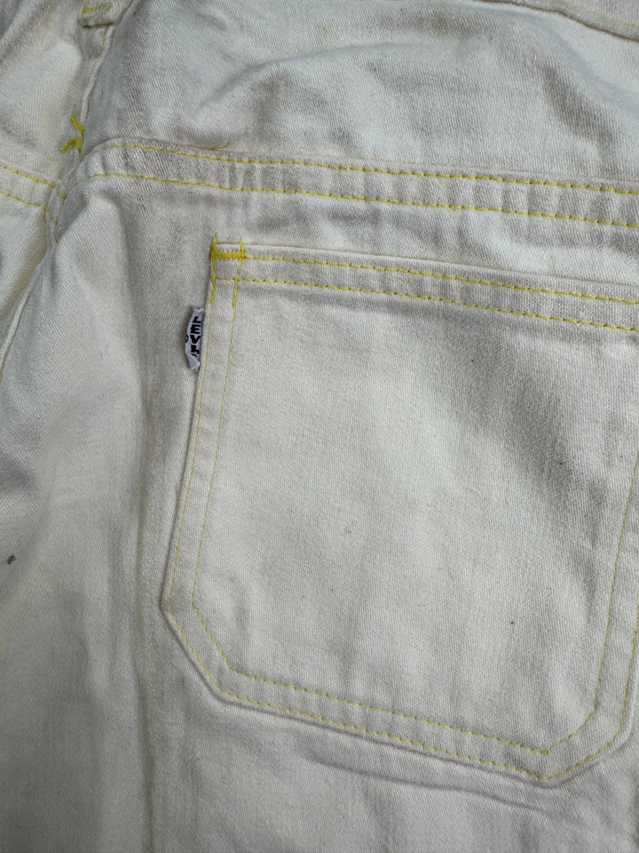 White Denim Straight Leg Jeans - W28 L32 - Think Vintage
