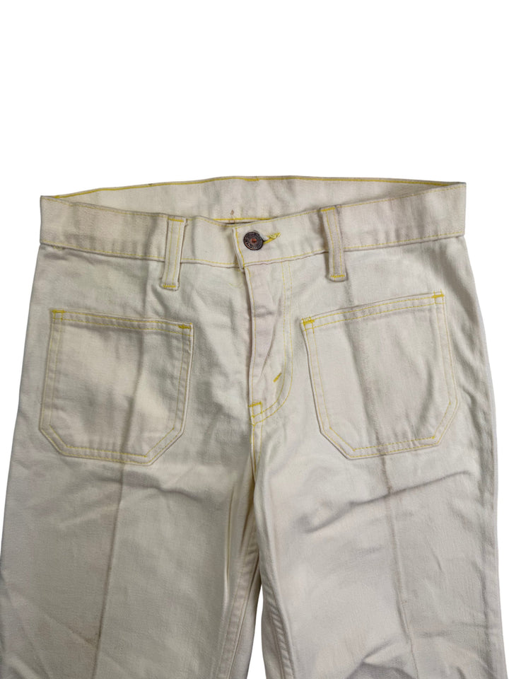 White Denim Straight Leg Jeans - W28 L32 - Think Vintage Online Ltd