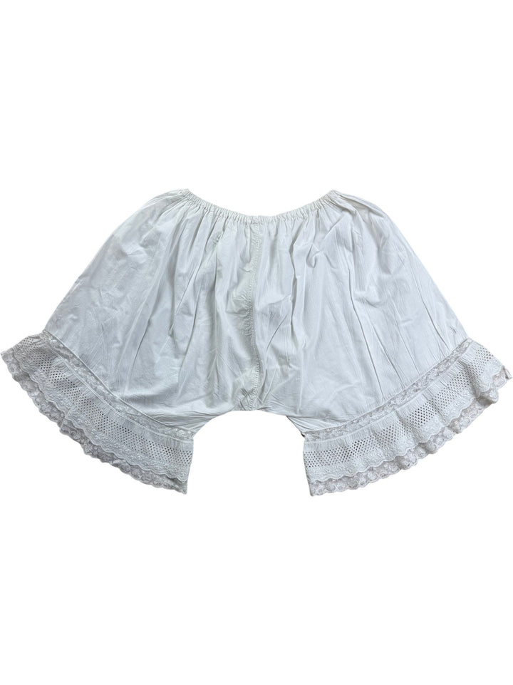 White Lace Trimmed Pettipants - W22-40 - Think Vintage ltd