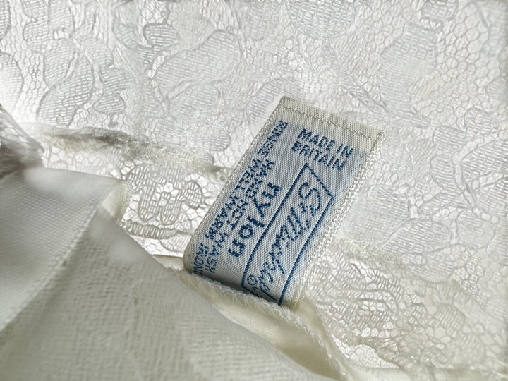White Lace and Satin Nightgown - M/L - Think Vintage ltd