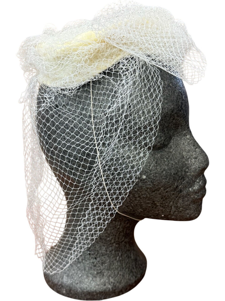 White Veil Fascinator
