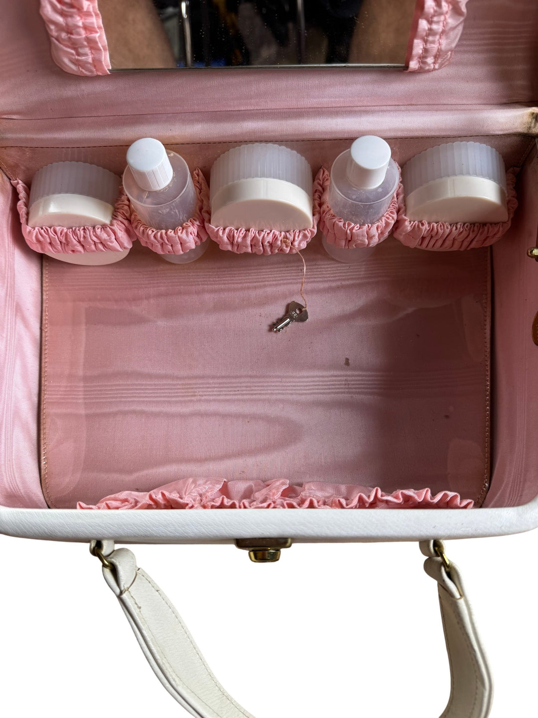 White Vintage Box Cosmetic Bag - Think Vintage ltd