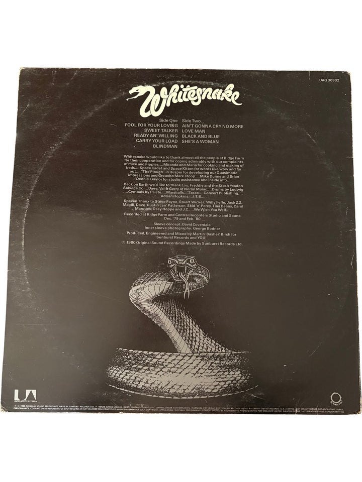 Whitesnake Ready An' Willing LP - Good - Think Vintage ltd