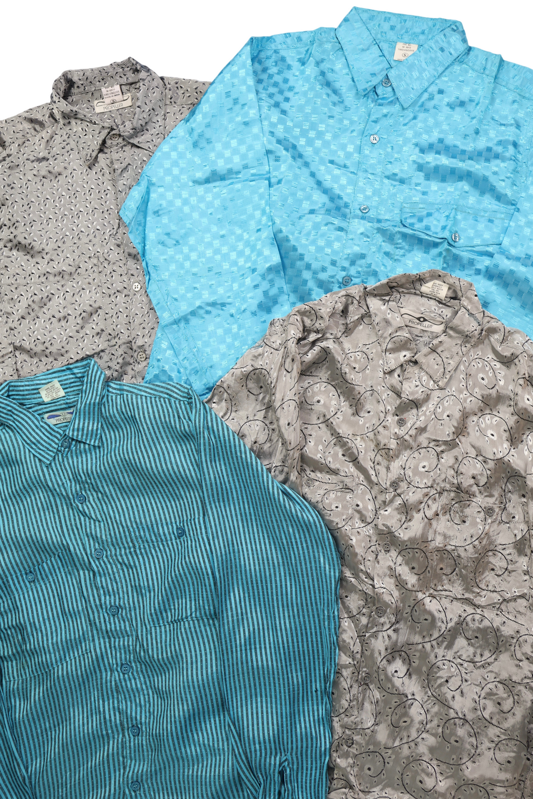 Wholesale Assorted Propeller Deadstock 80's Satin Disco Shirts - Think Vintage