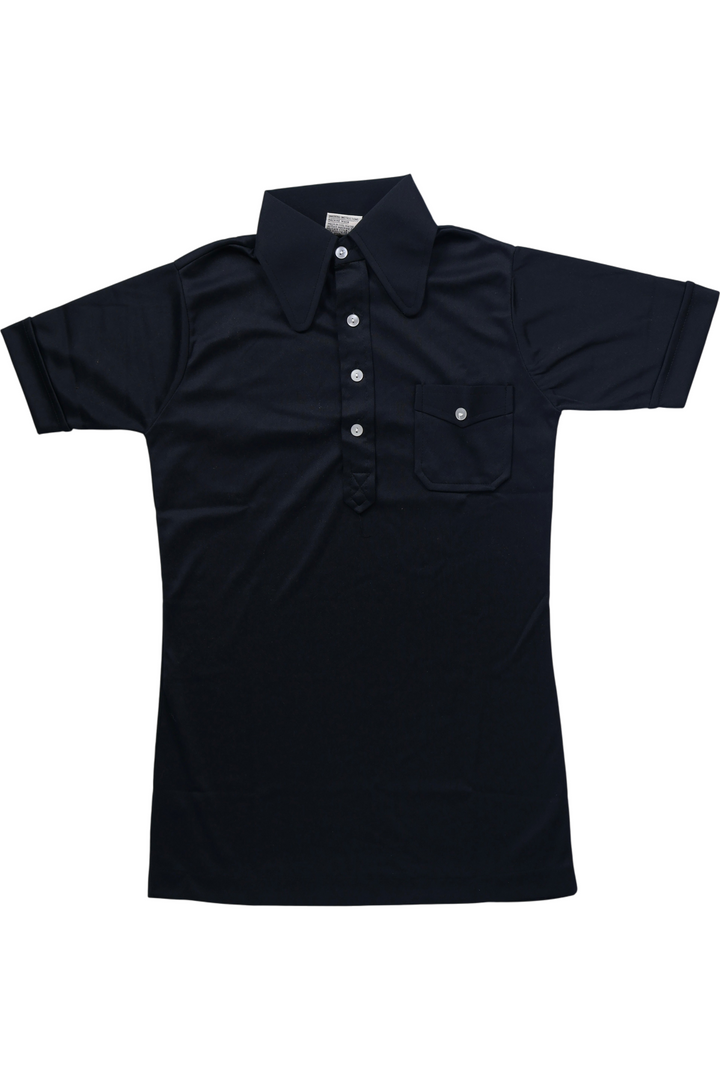 Wholesale Bundle of Vintage Deadstock Black Beagle Collar Button-Up Short Sleeve T-Shirt - Think Vintage ltd