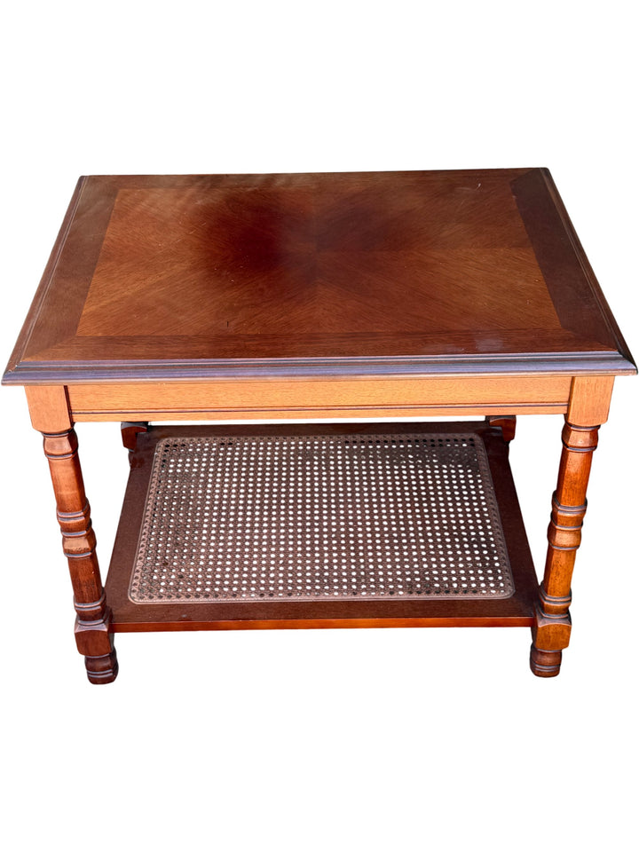 Wooden Side Table With Shelf - Think Vintage