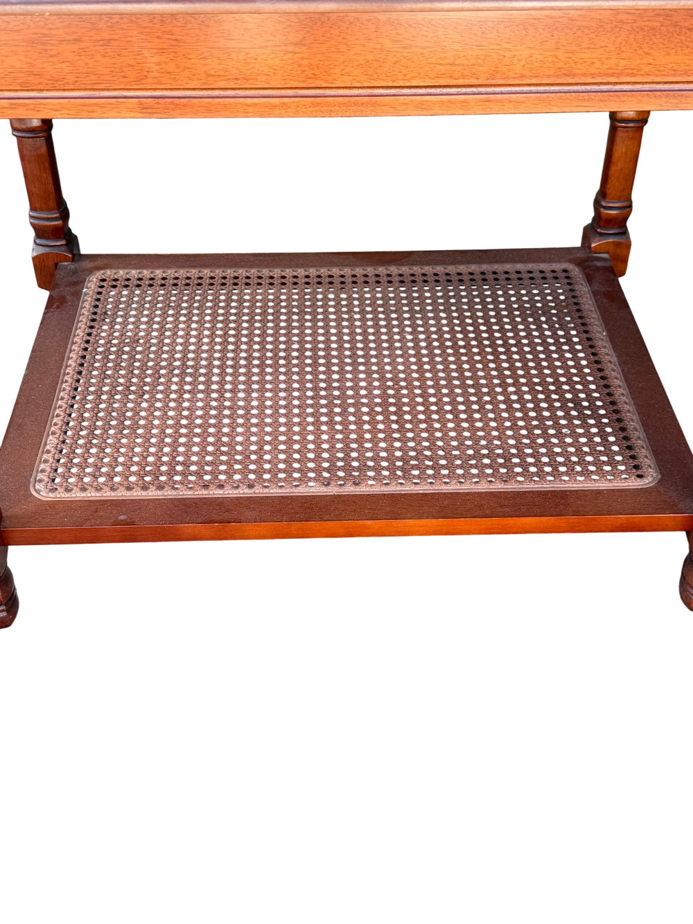 Wooden Side Table With Shelf - Think Vintage