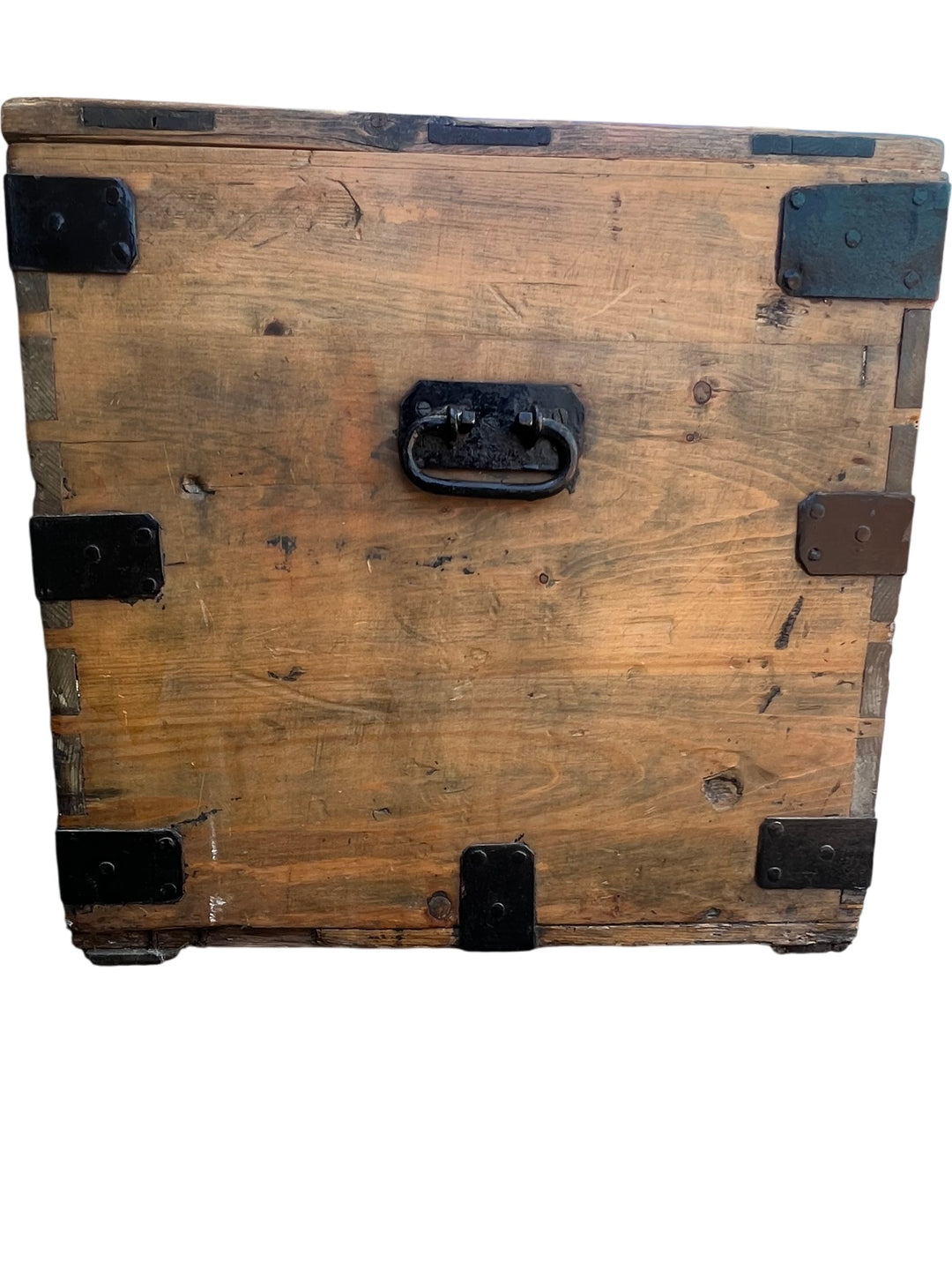Wooden Storage Hope Chest With Metal Accents - Think Vintage
