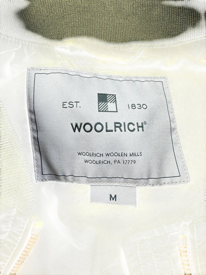 Woolrich Olive Bomber Jacket - L - Think Vintage ltd