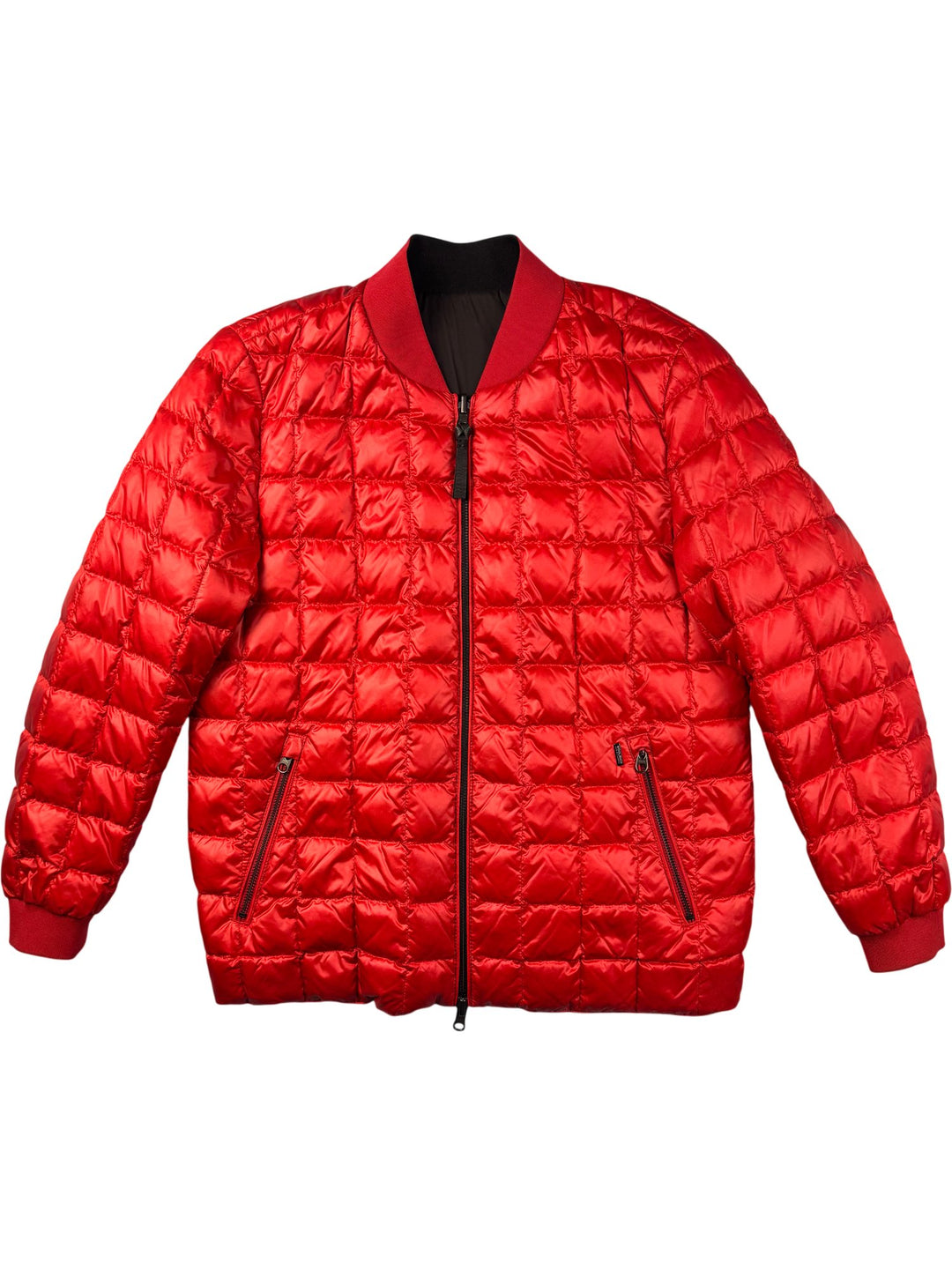 Woolrich Red Puffer Jacket - M - Think Vintage ltd