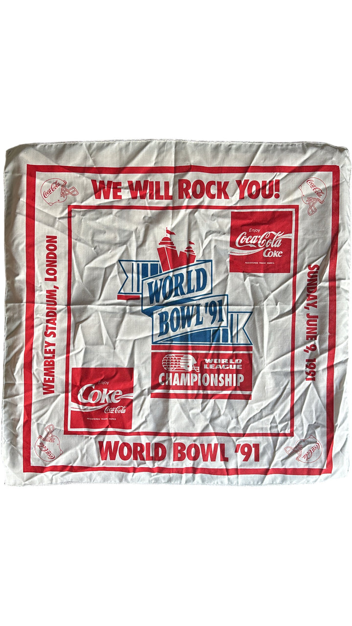 World Bowl '91 Coca Cola Championship Flag Collectible - Think Vintage ltd
