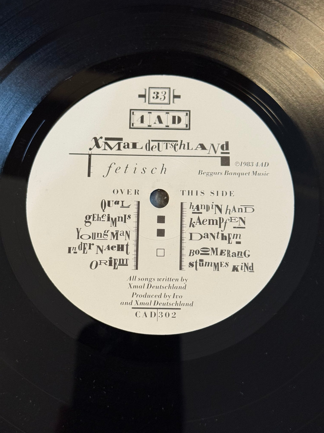 Xmal Deutschland Fetisch Vinyl Record - Think Vintage Online Ltd