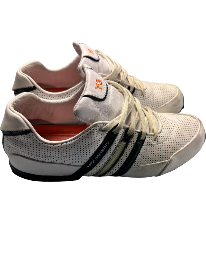 Y-3 Yohji Yamamoto Perforated White Sneakers - Size 8 - Think Vintage Online Ltd
