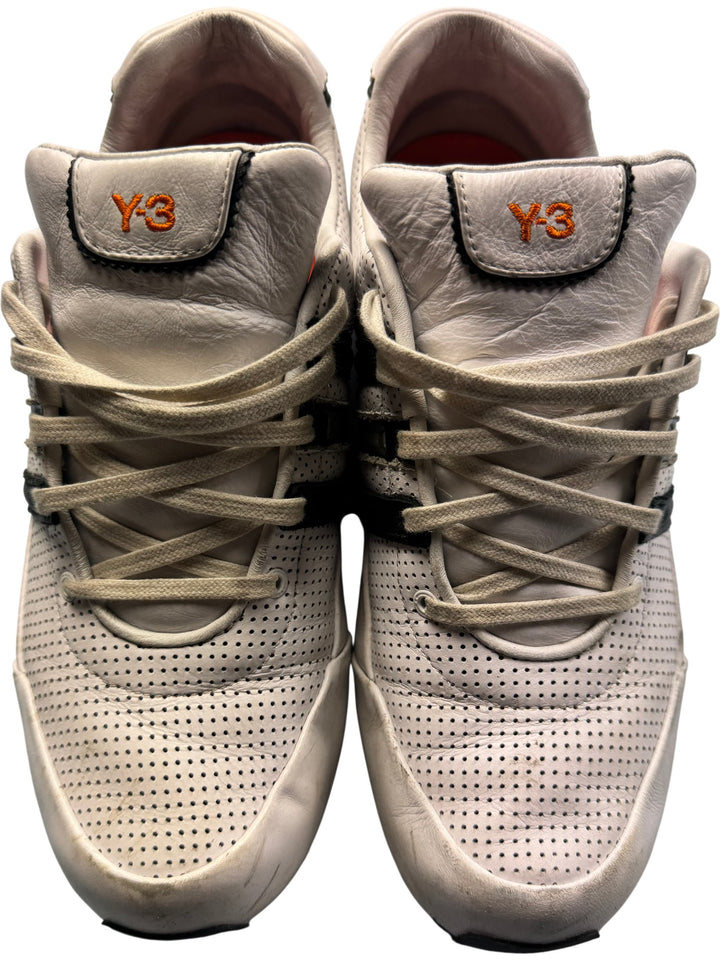 Y-3 Yohji Yamamoto Perforated White Sneakers - Size 8 - Think Vintage Online Ltd