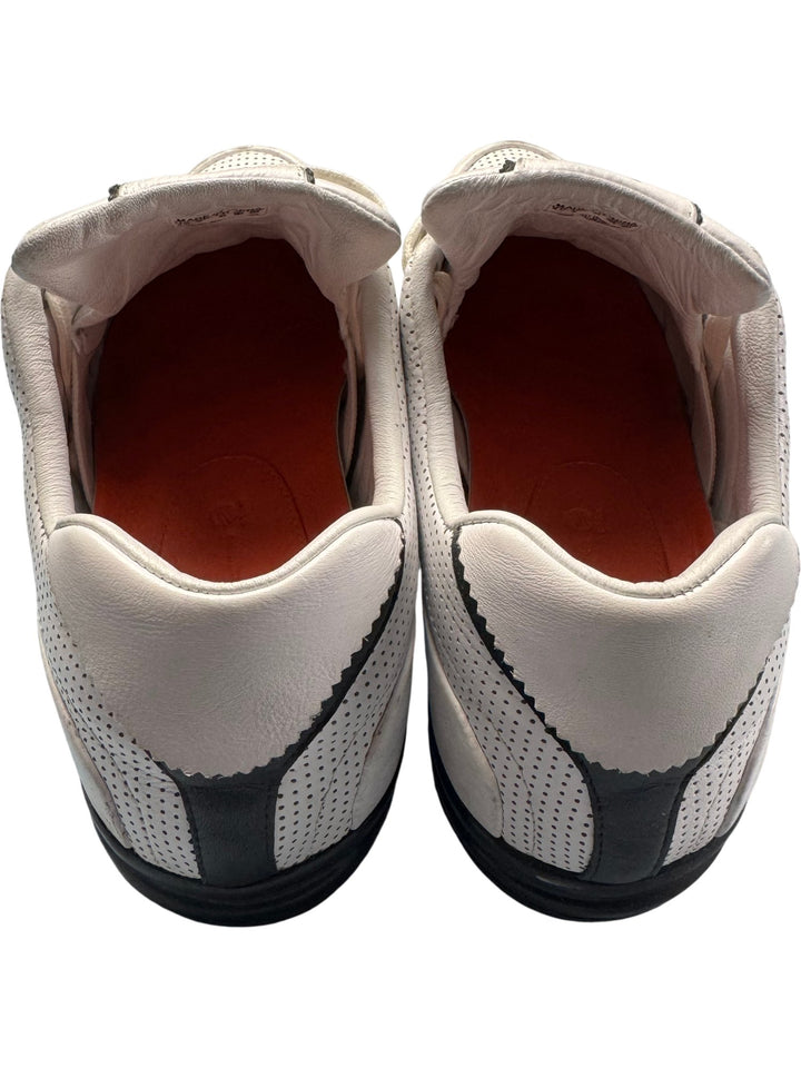 Y-3 Yohji Yamamoto Perforated White Sneakers - Size 8 - Think Vintage Online Ltd