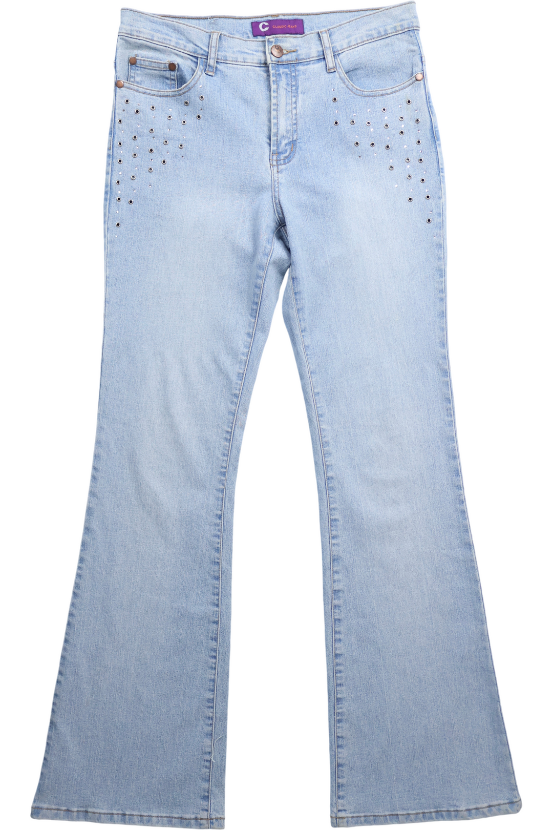 Y2K C-Classic Flared Denim Jeans - W30 L31 - Think Vintage ltd