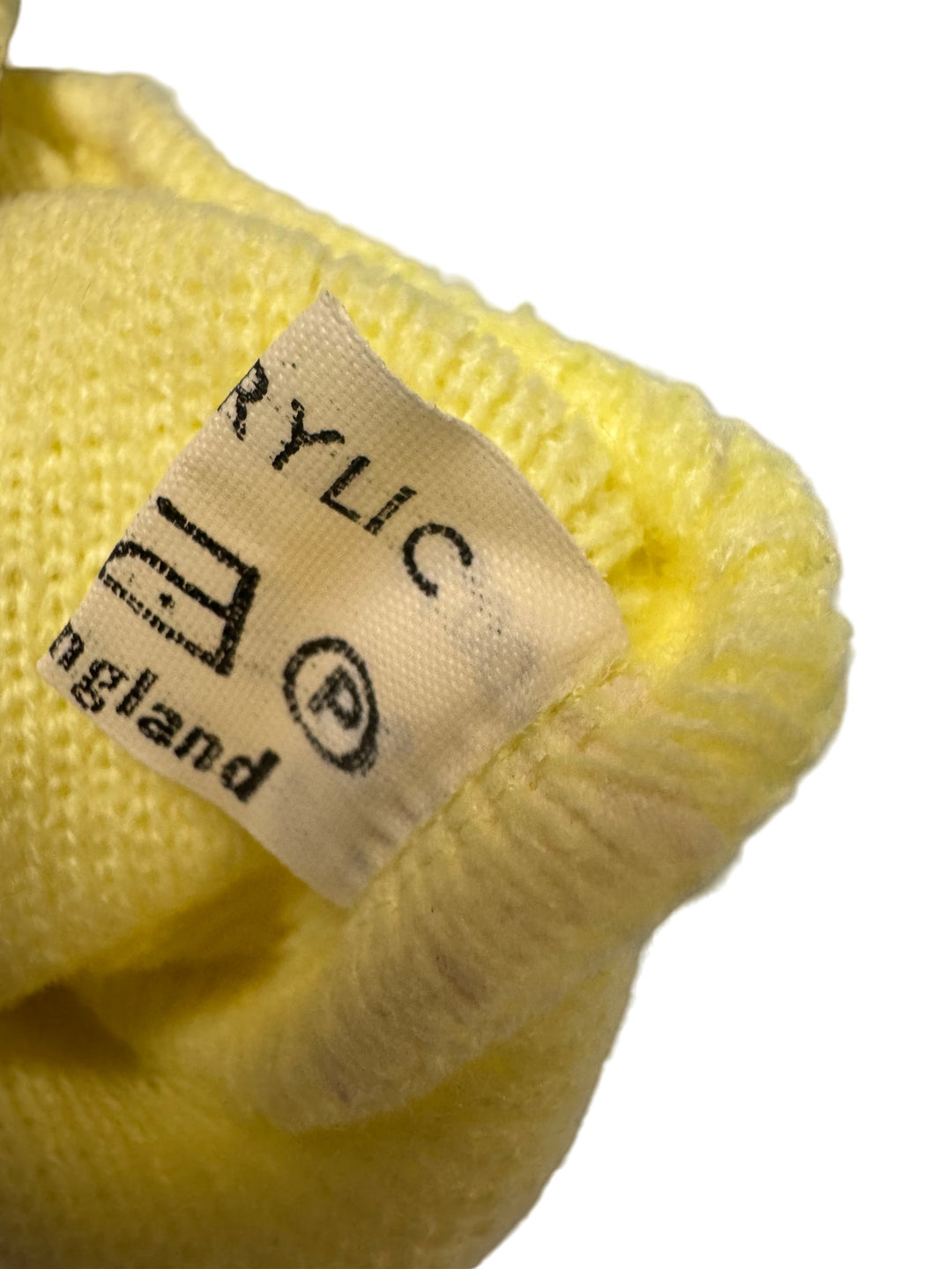 Yellow Acrylic Sweater - S - Think Vintage ltd