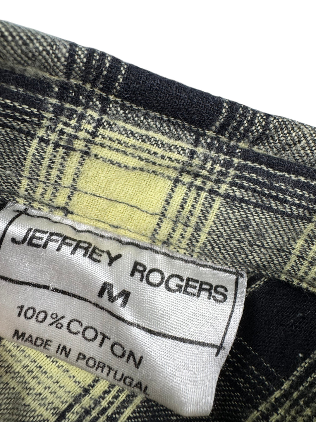 Yellow Black Checkered Long Sleeve Shirt - S - Think Vintage Online Ltd