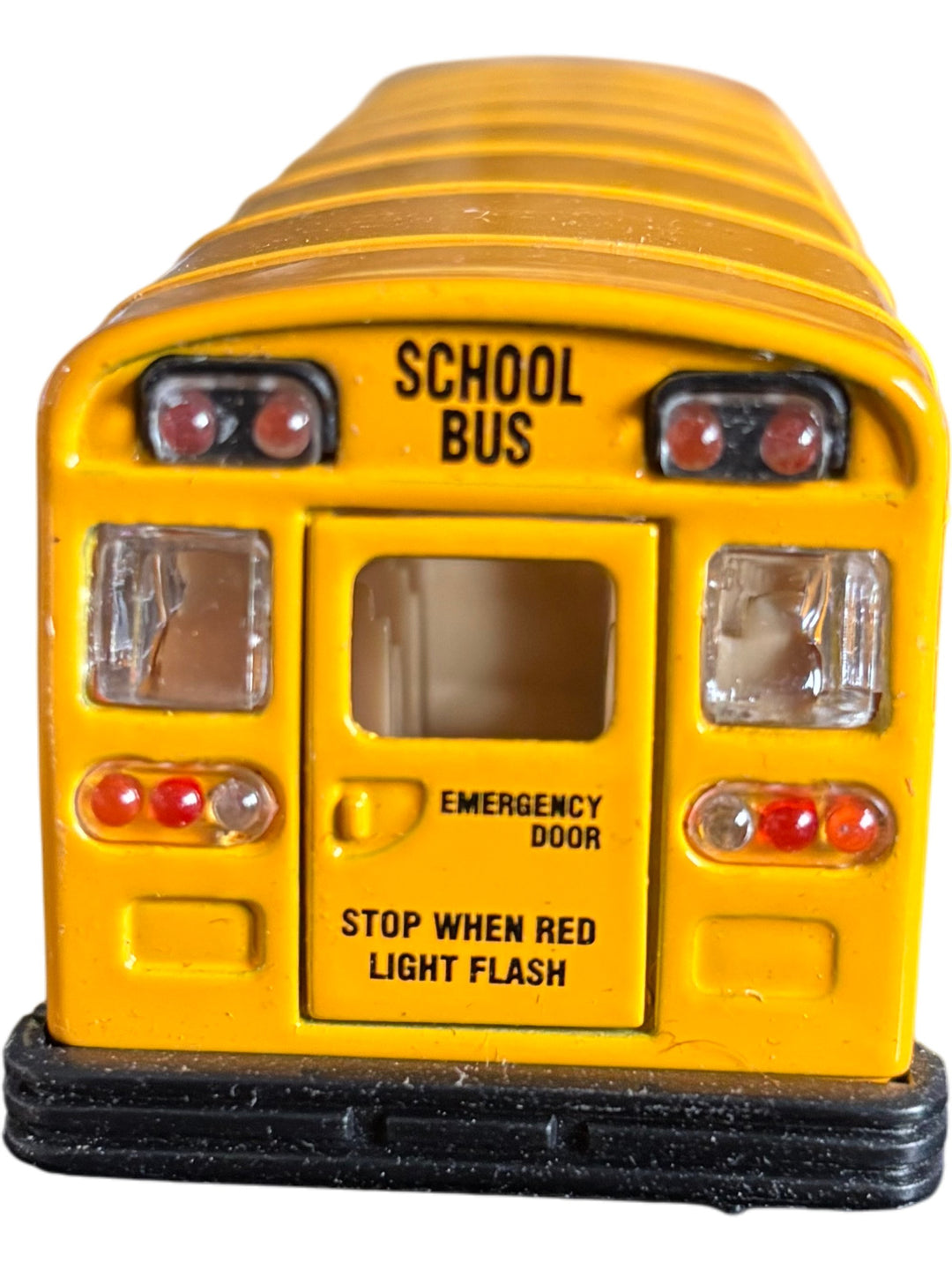 Yellow Diecast Model School Bus With Opening Doors Collectible Toy - Think Vintage