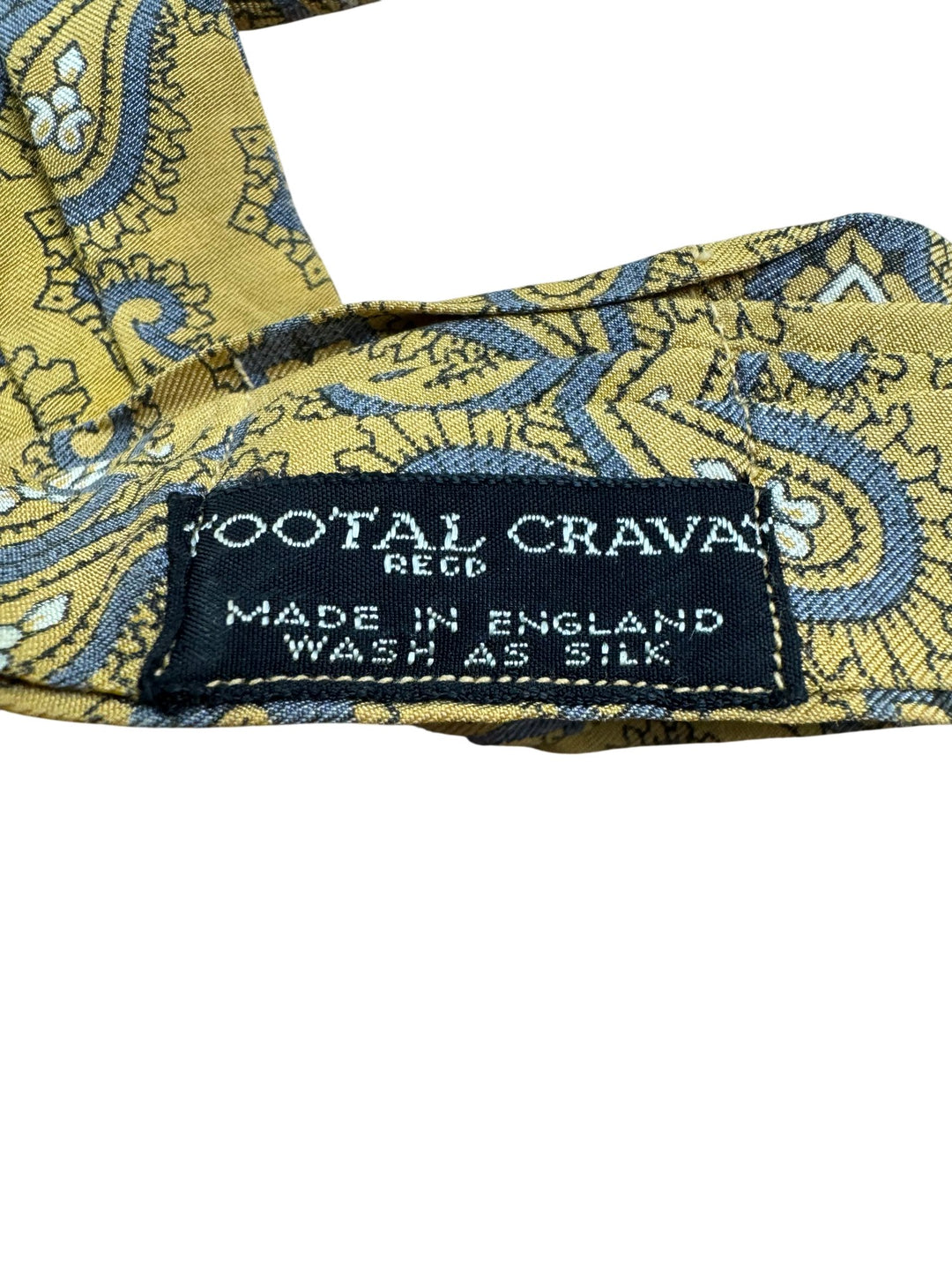 Yellow Paisley Necktie - Think Vintage ltd