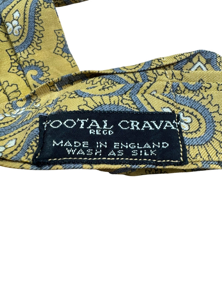 Yellow Paisley Necktie - Think Vintage ltd
