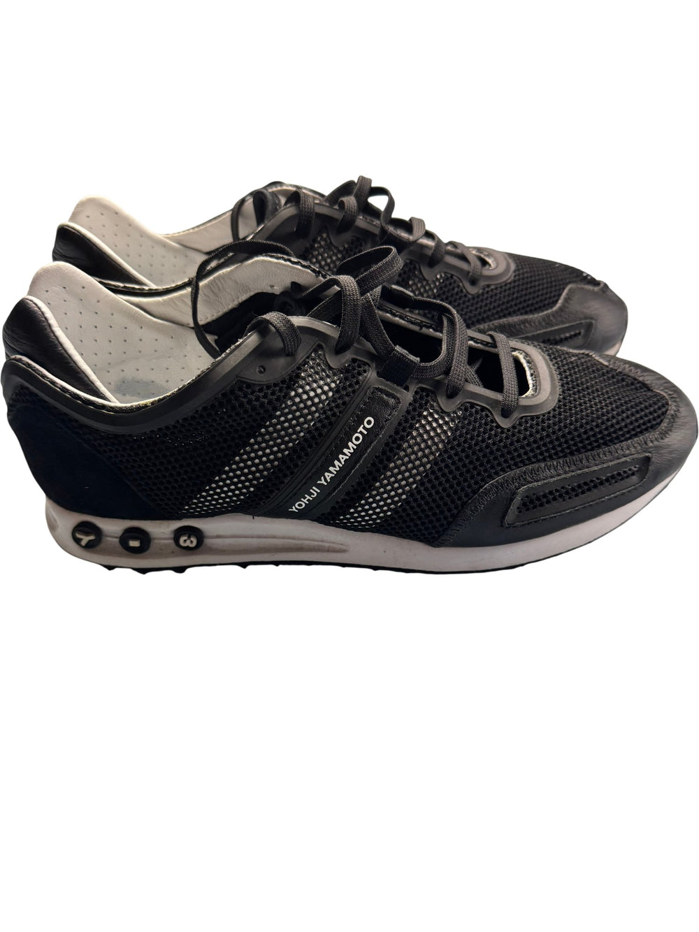 Yohji Yamamoto Y-3 Black Mesh Sneakers - Size 8 - Think Vintage Online Ltd