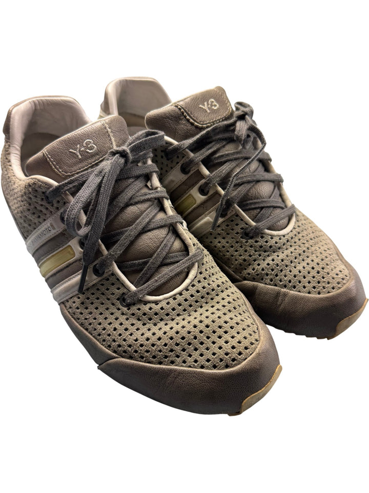 Yohji Yamamoto Y-3 Gray Low-Top Sneakers - Size 8 - Think Vintage Online Ltd