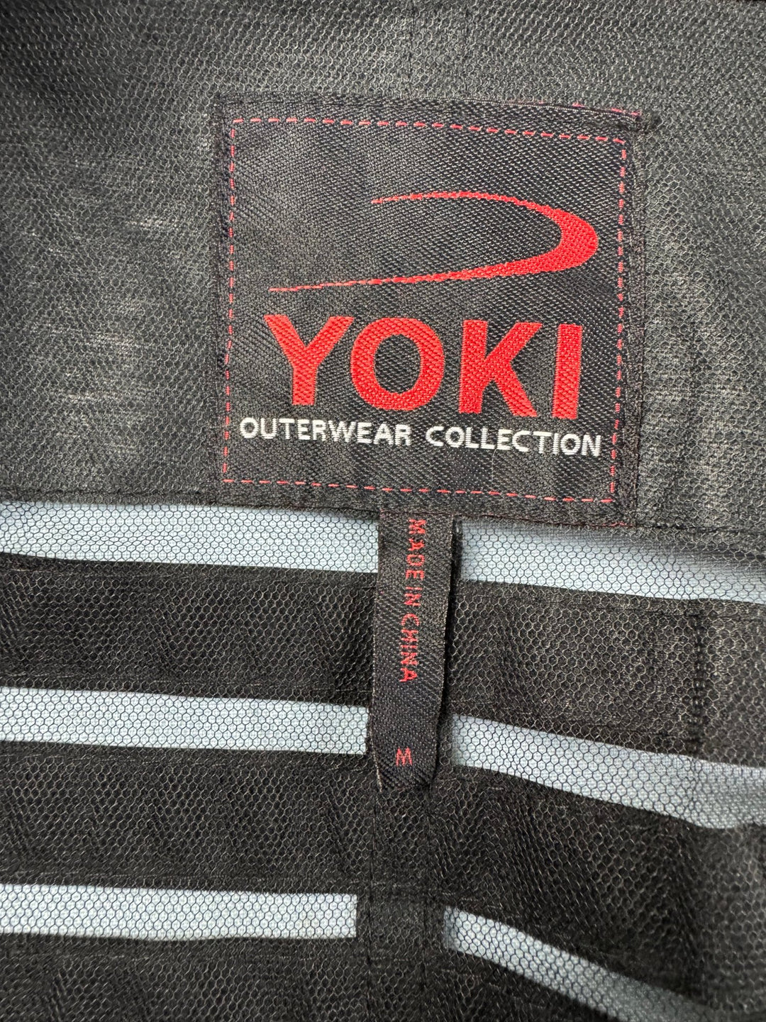 Yoki Black Mesh Panel Leather Jacket - S - Think Vintage ltd