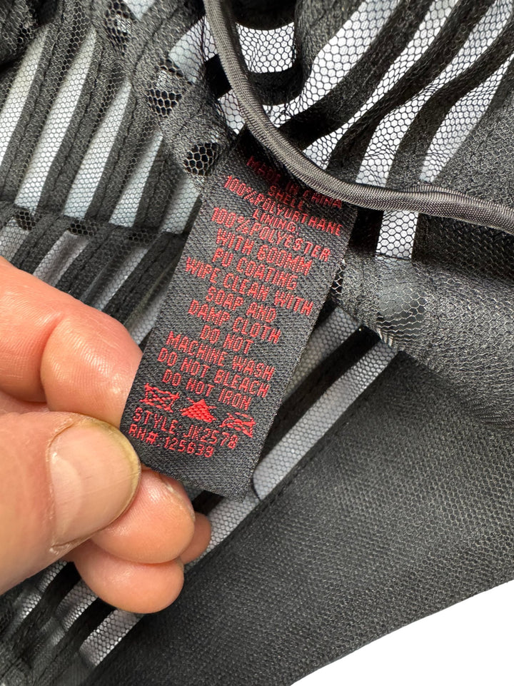 Yoki Black Mesh Panel Leather Jacket - S - Think Vintage ltd