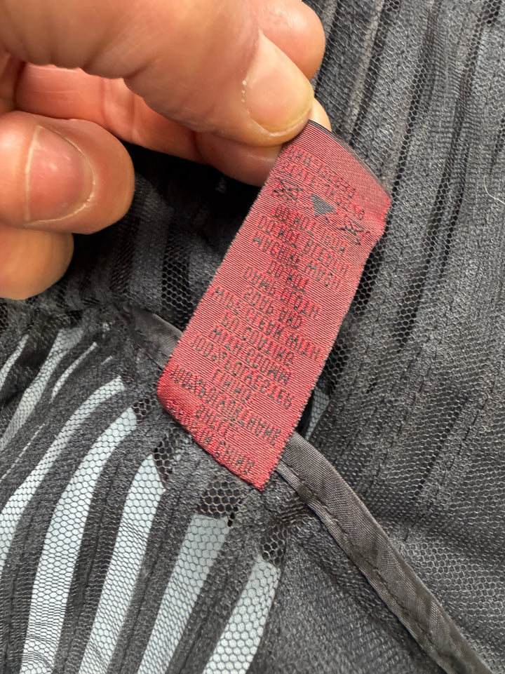 Yoki Black Mesh Panel Leather Jacket - S - Think Vintage ltd