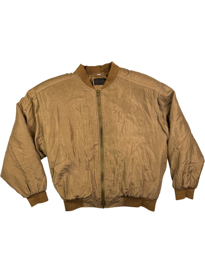Yong Fu Brown Bomber Jacket - L - Think Vintage Online Ltd
