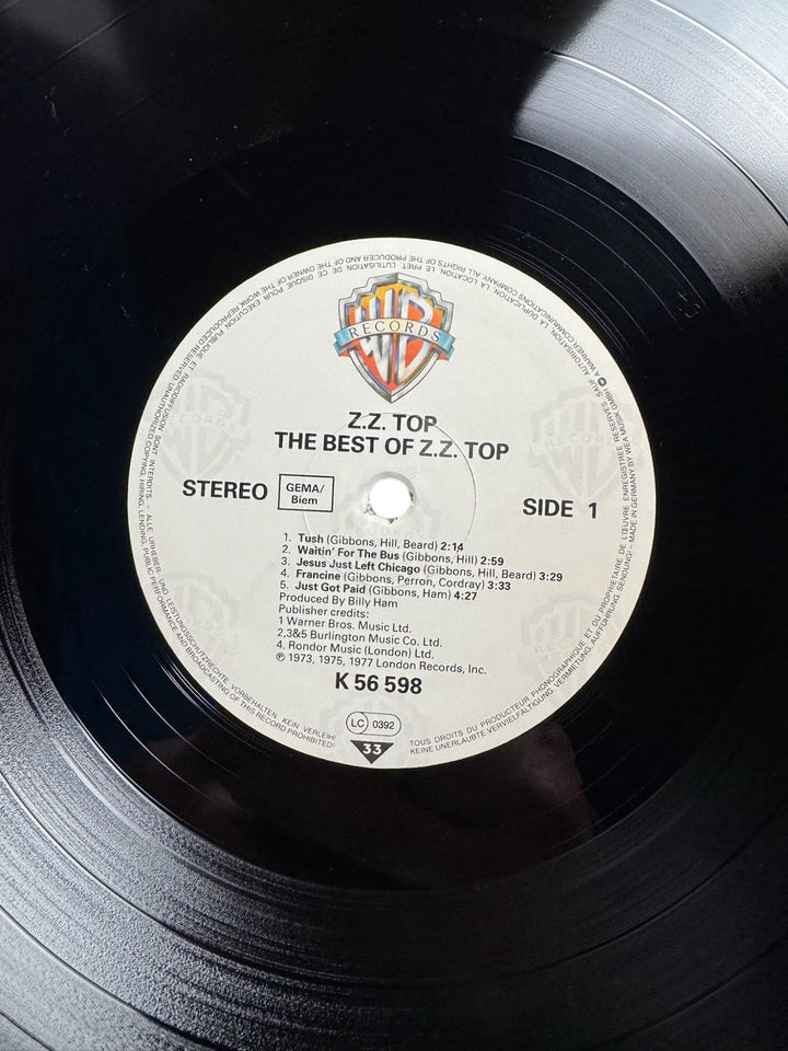 ZZ Top The Best Of Vinyl Record - Very Good+