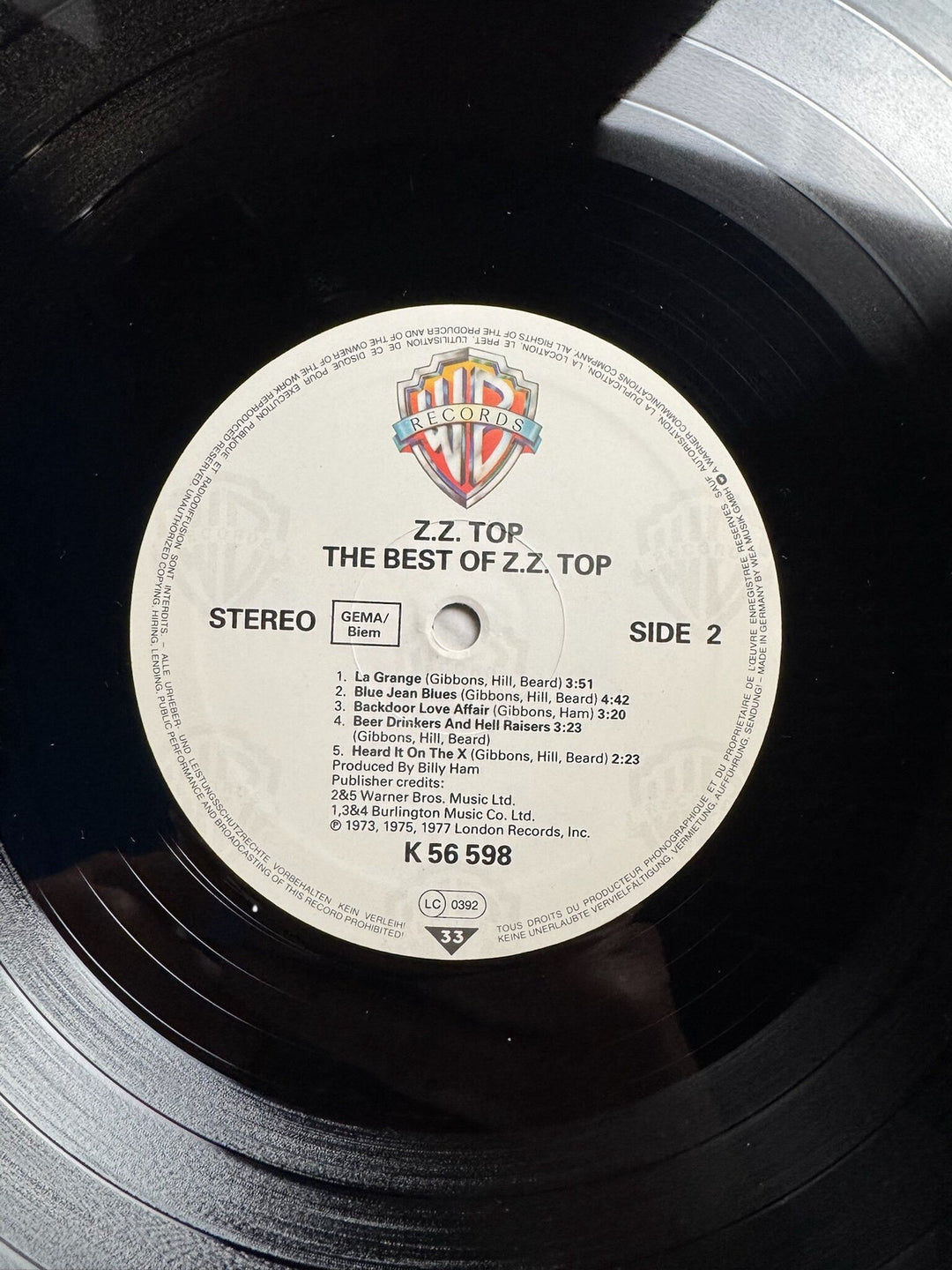 ZZ Top The Best Of Vinyl Record - Very Good+