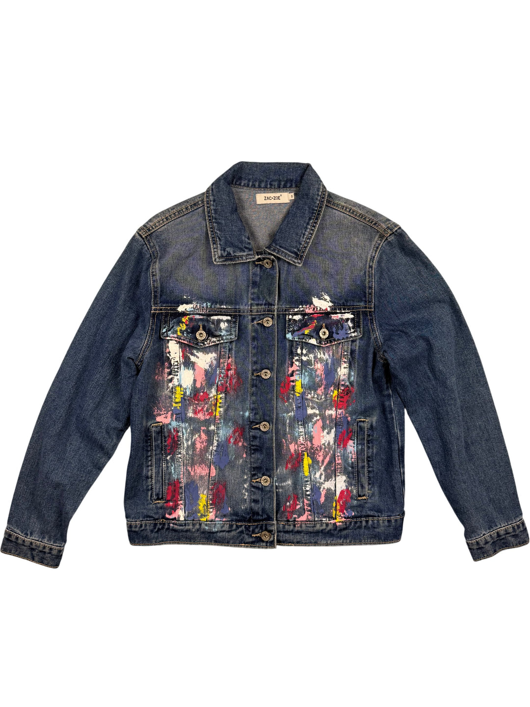 Zac & Zoe Denim Trucker Jacket - S - Think Vintage