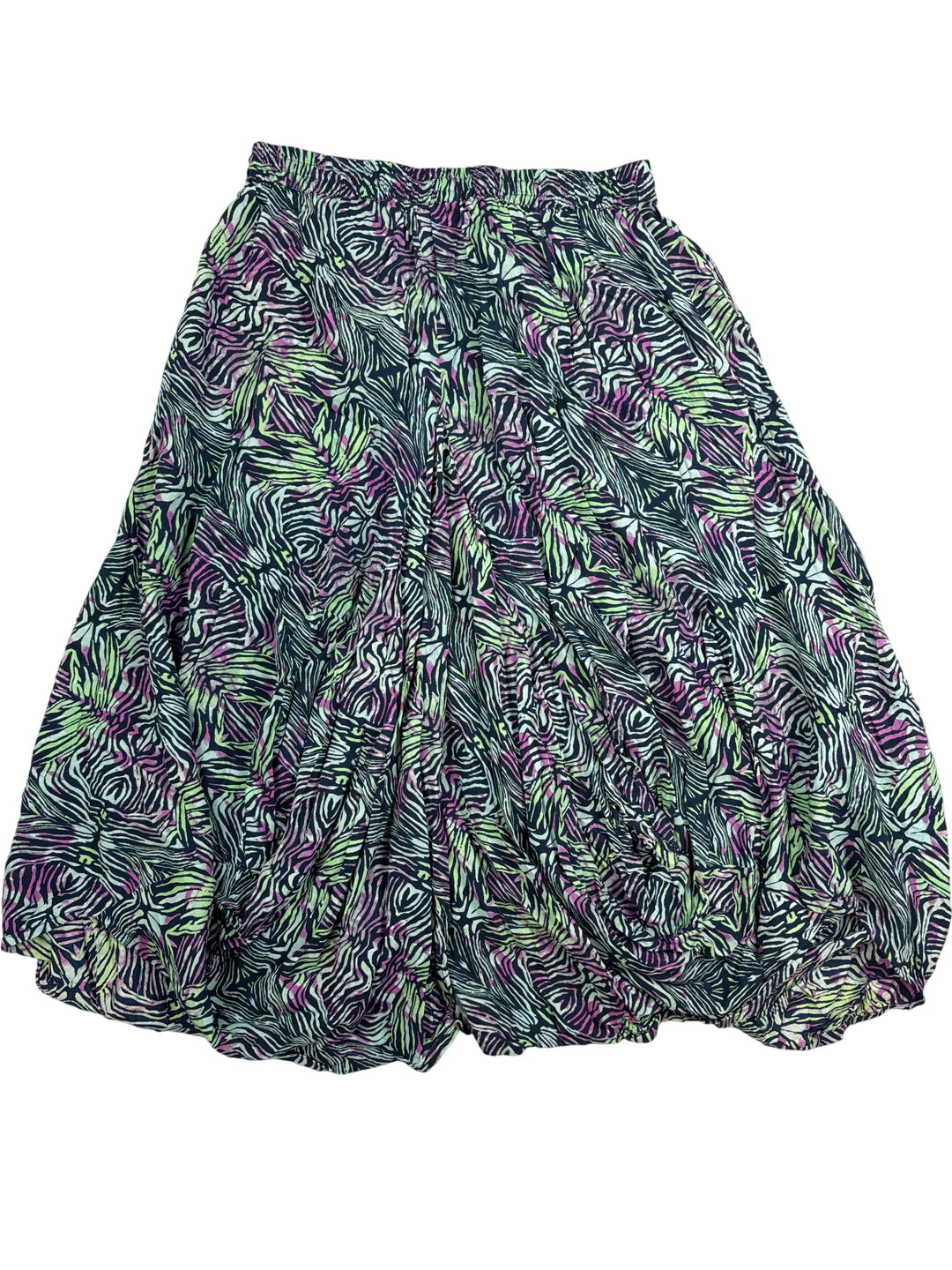 Zebra Print Midi Skirt - M - Think Vintage Online Ltd