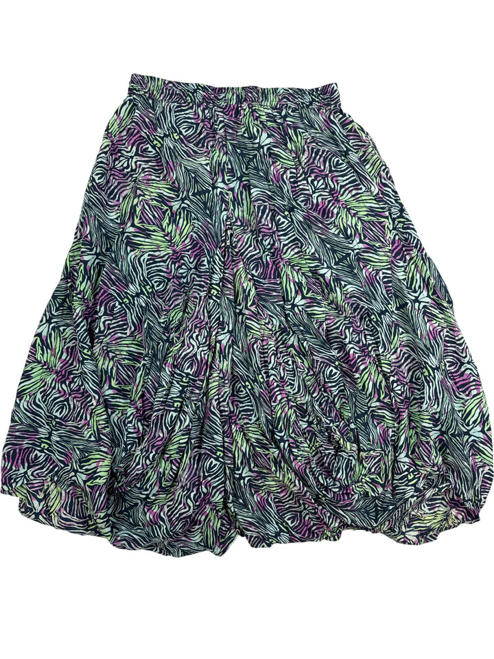 Zebra Print Midi Skirt - M - Think Vintage Online Ltd