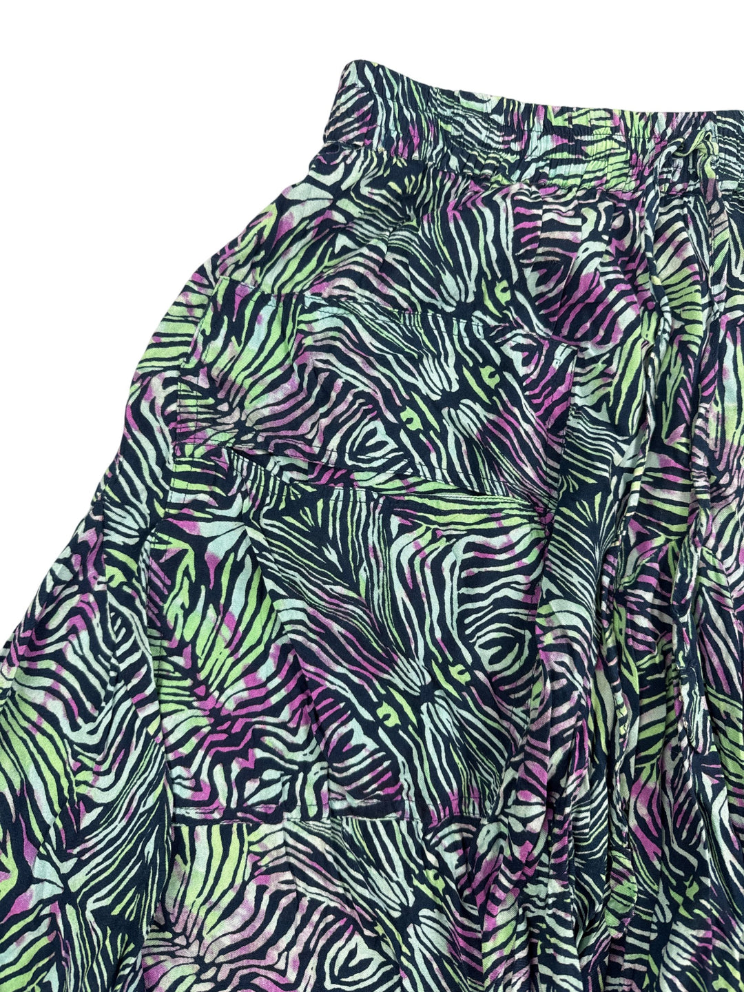 Zebra Print Midi Skirt - M - Think Vintage ltd