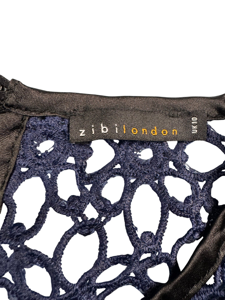 Zibi London Crochet Short Sleeved Top - M - Think Vintage Online Ltd