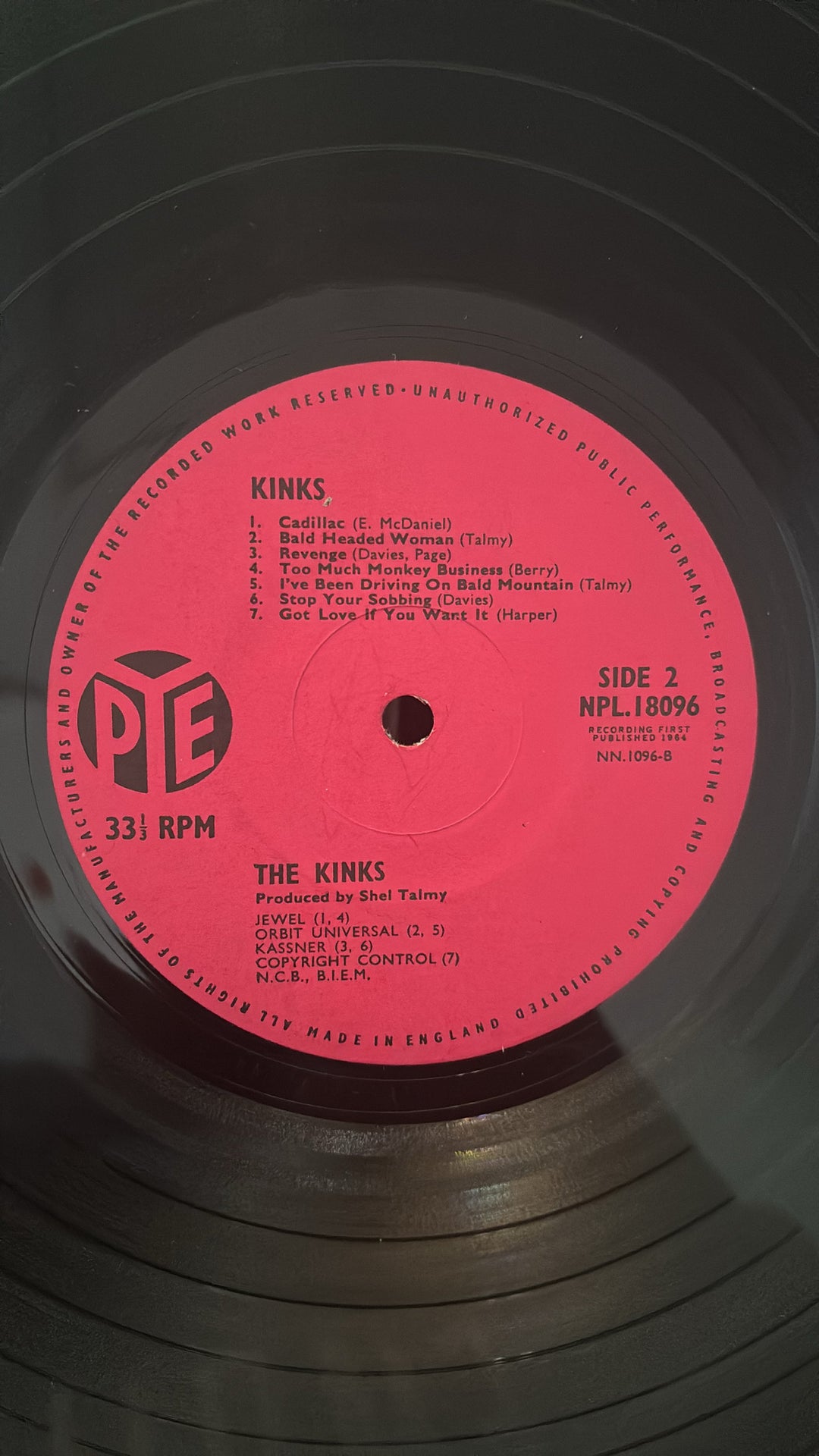 1960s Kinks Vinyl Album