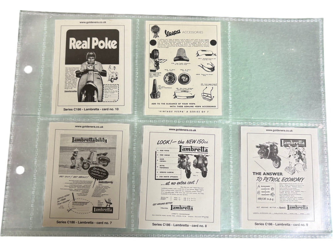 Vespa Lambretta Vintage Scooter Collectors Cards Set - Think Vintage