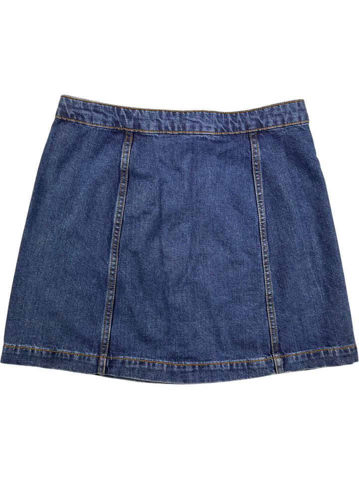 Topshop Moto Denim Mini Skirt - M - Think Vintage